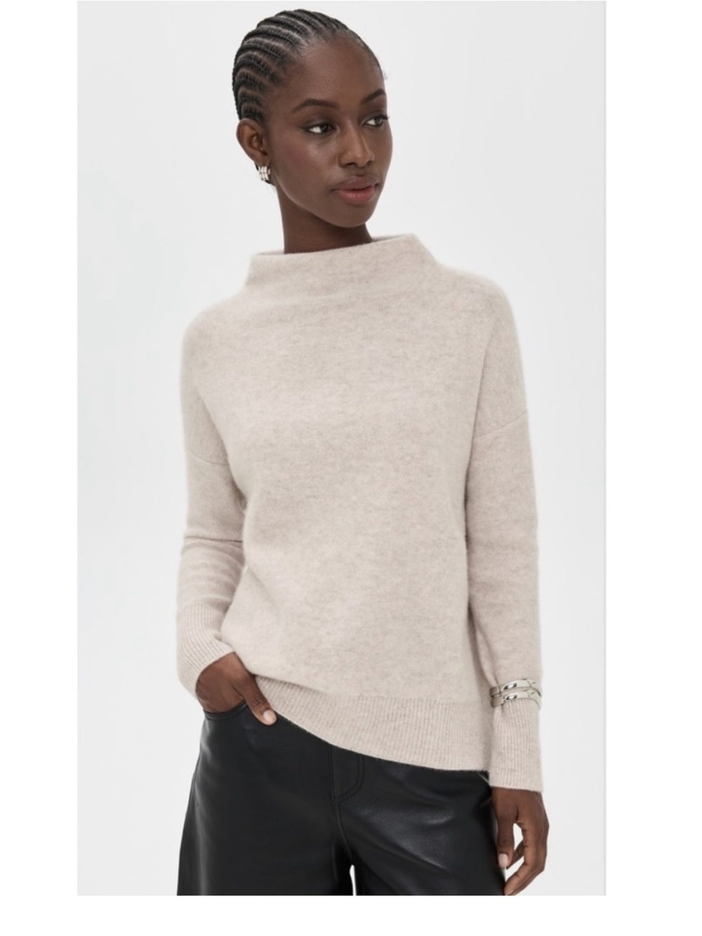 Vince Boiled Cashmere Funnel Neck Pullover in Marble Size small - Picture 2 of 11